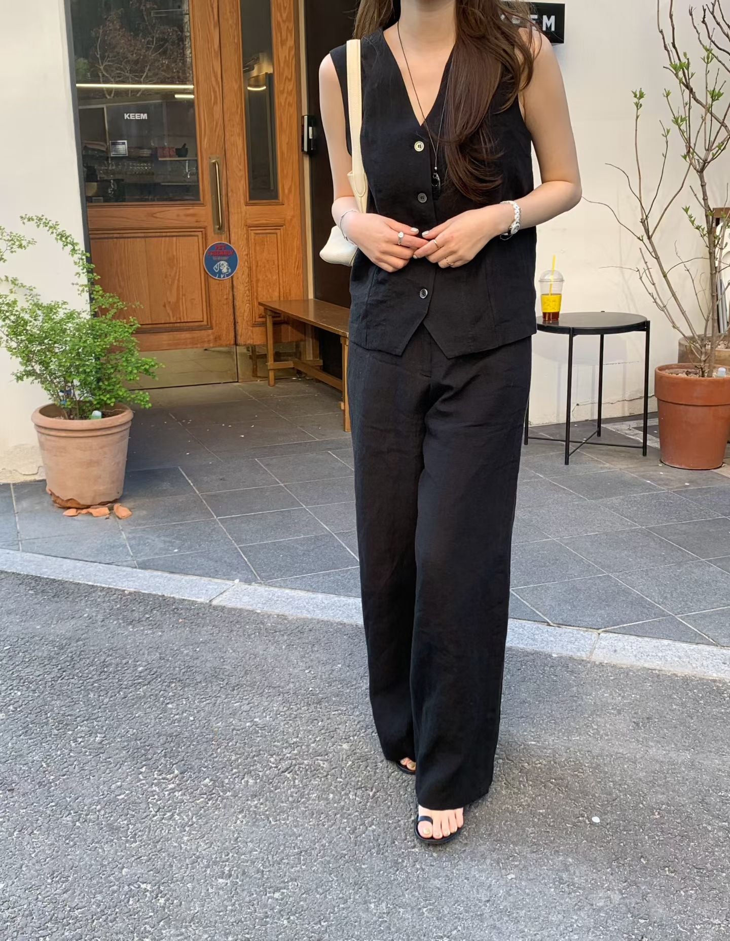 Elpis 100% Linen Vest (2 Colors)