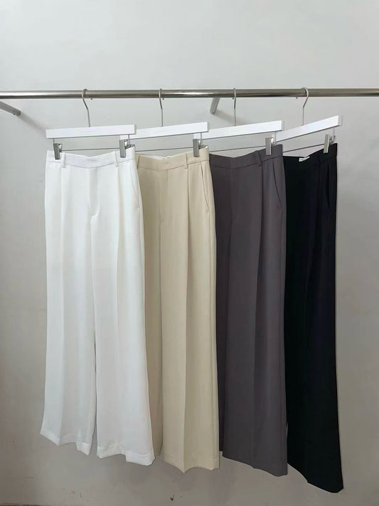 Summer One-Tuck Pants (4 Colors)