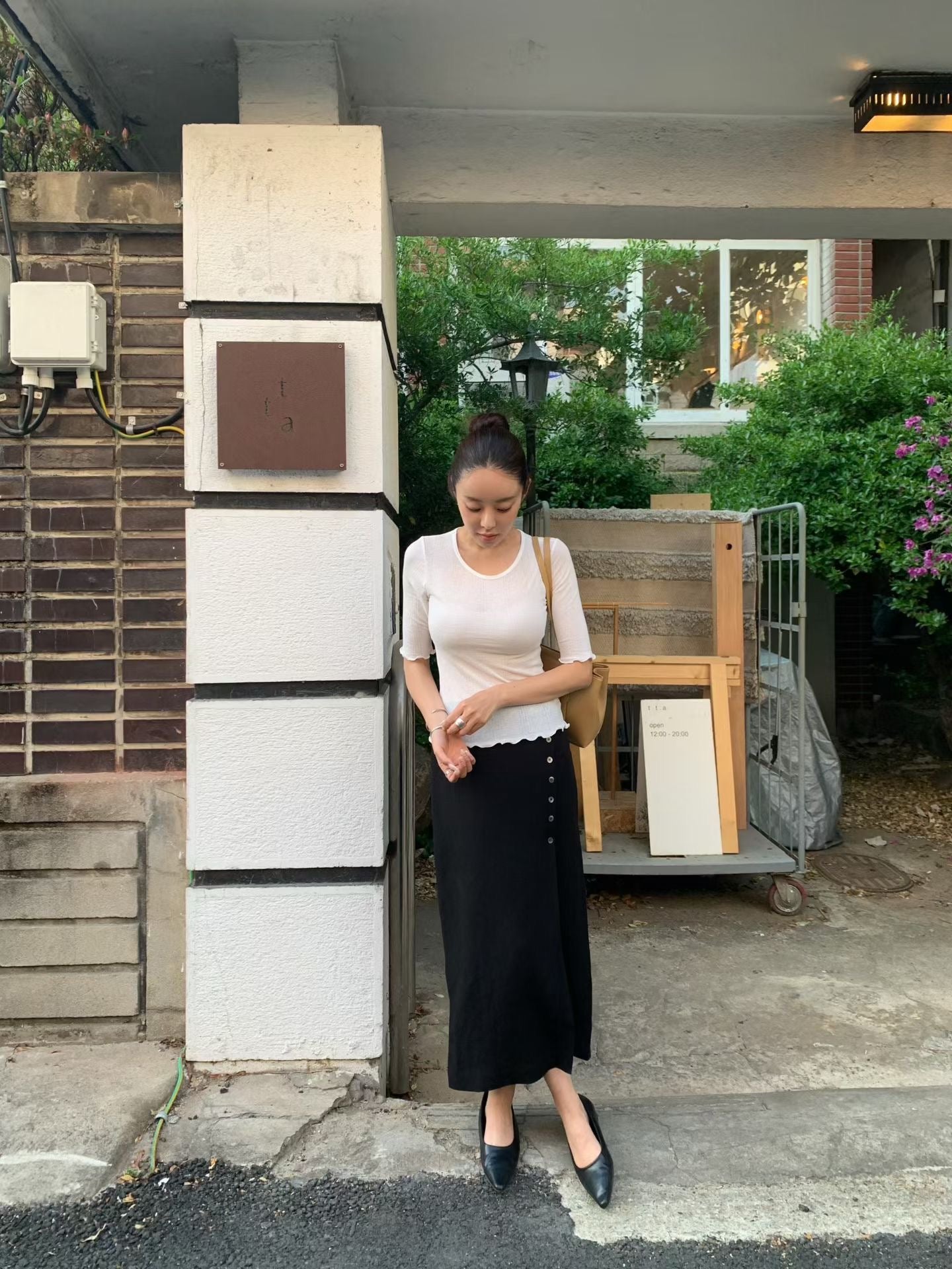 【亞麻50%面料】 Xanthe Linen Skirt (2 Colors)
