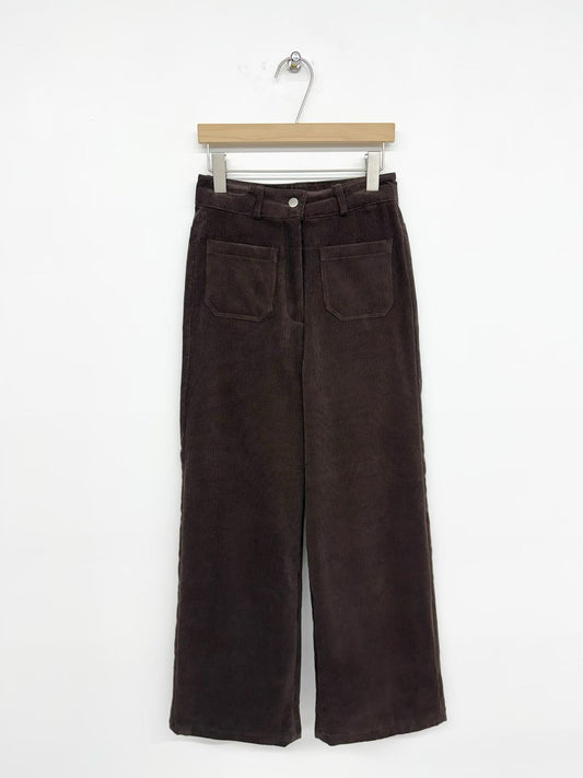 Delphine High Waist Heart Corduroy Pants (3 Colors)