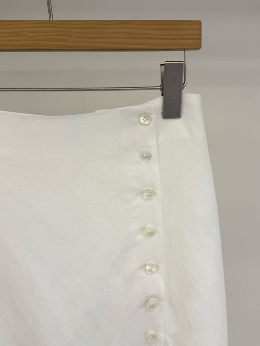 【亞麻50%面料】 Xanthe Linen Skirt (2 Colors)