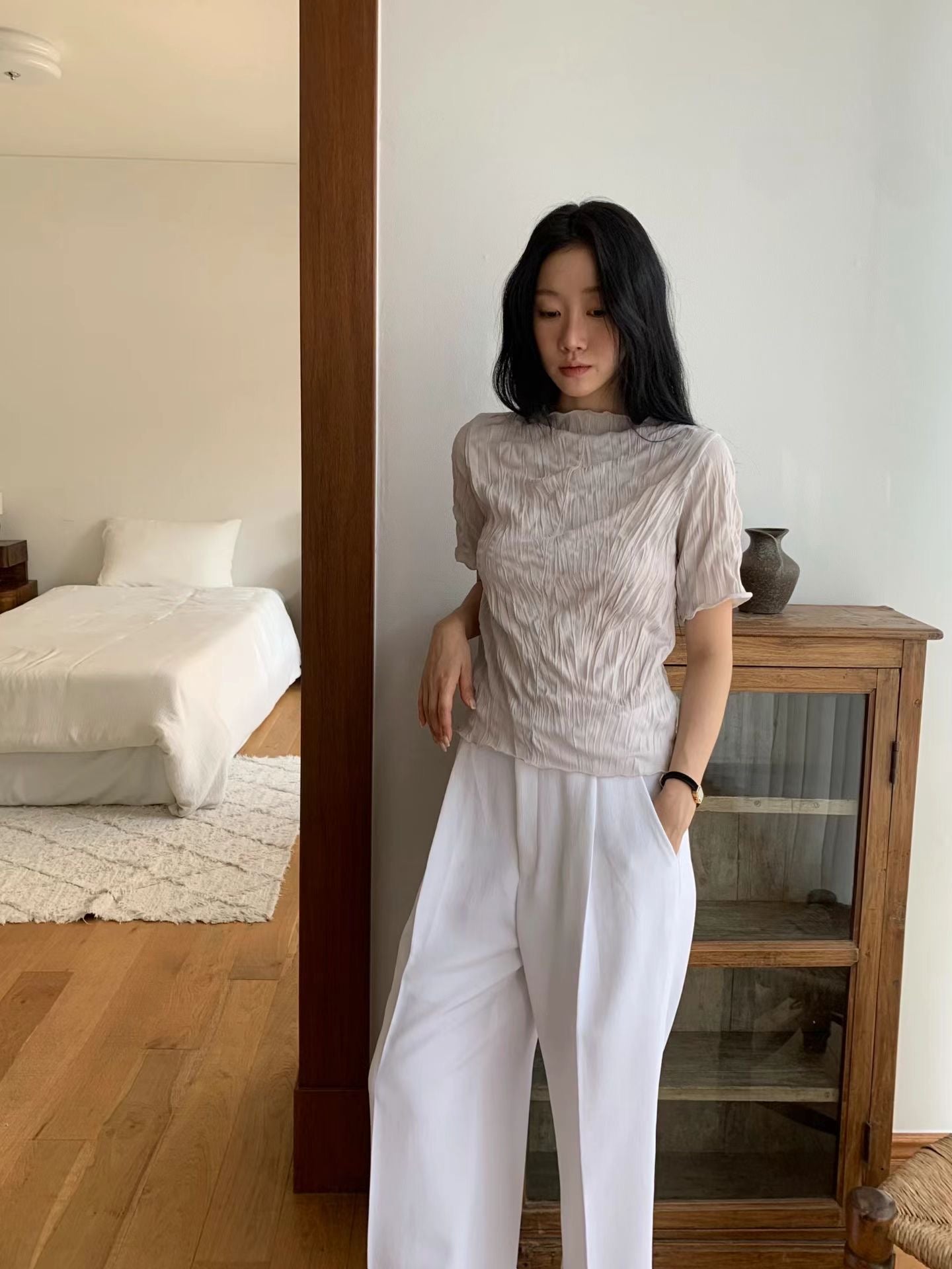 Summer One-Tuck Pants (4 Colors)