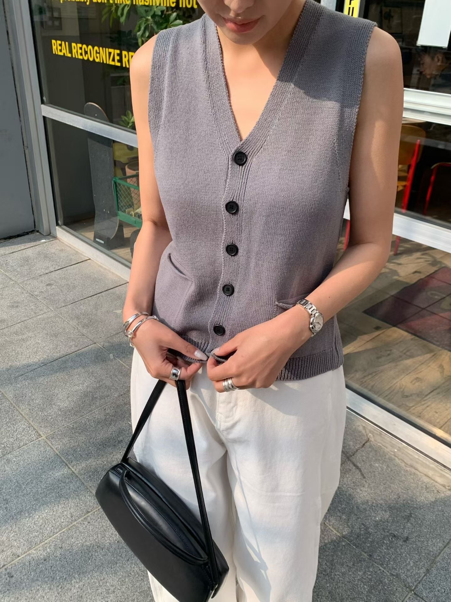 Pasithea Knit Sweater Vests (3 Colors)