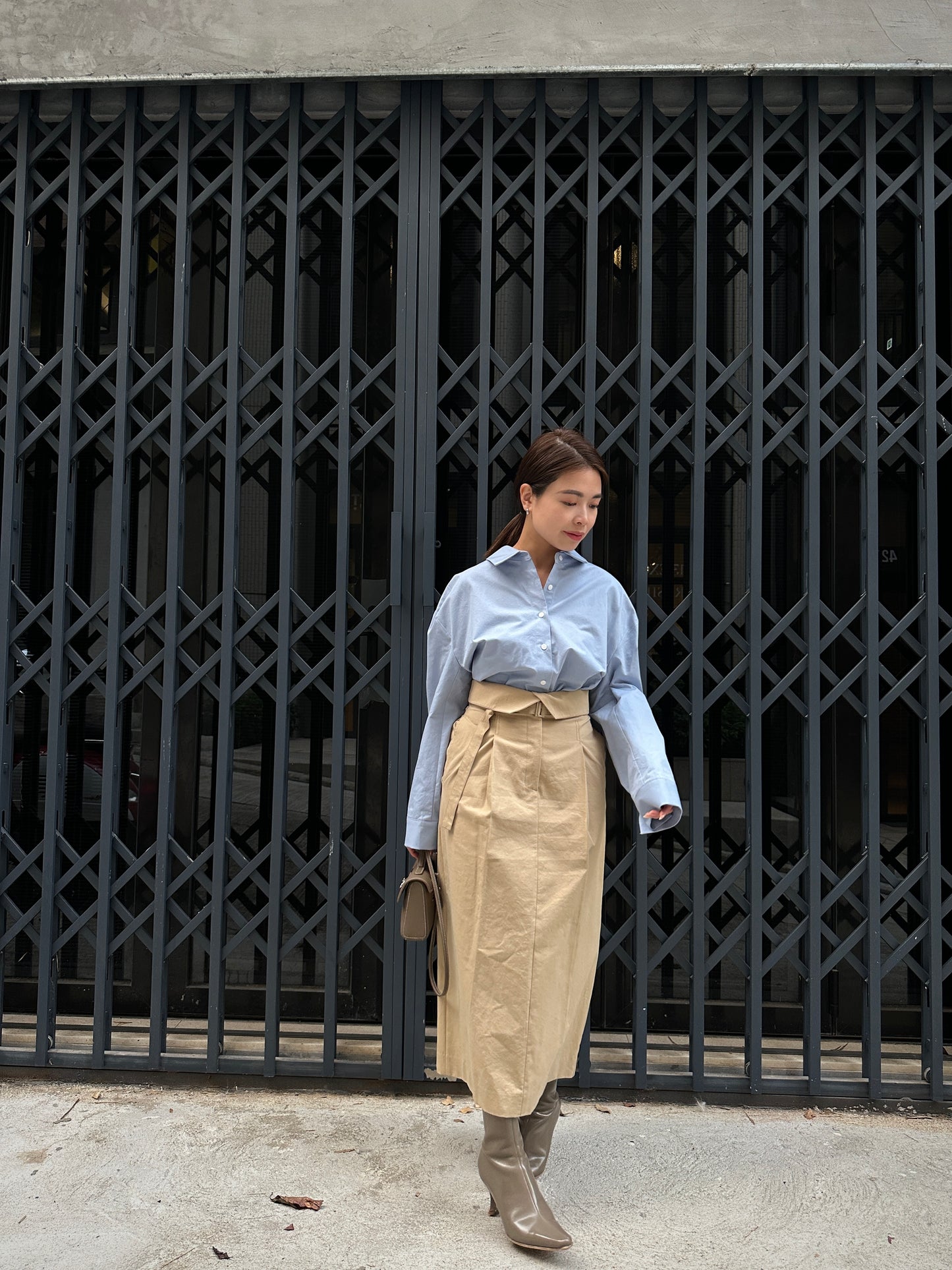 High-waisted Maxi Skirt with Belt