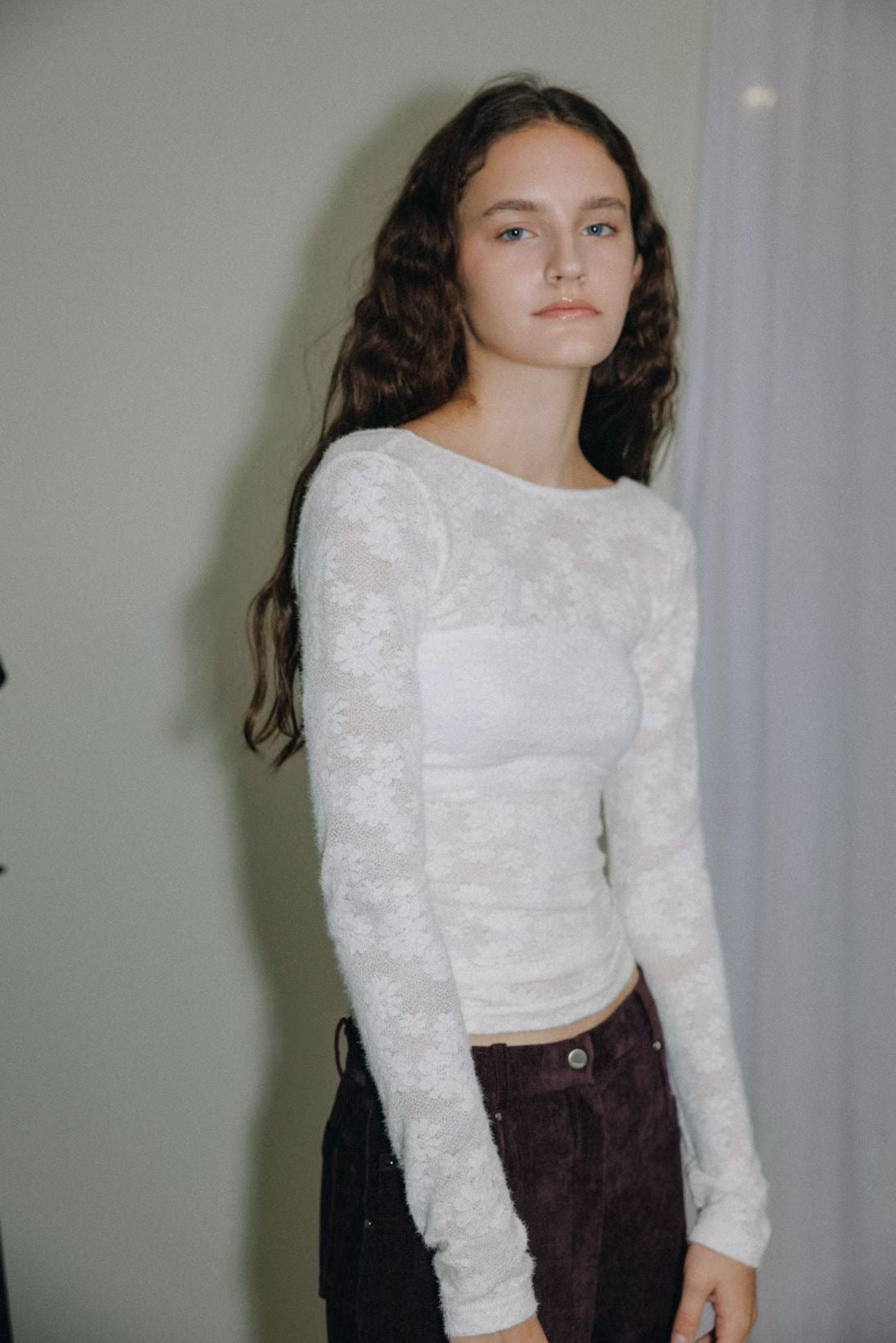 Philomela See Though Lace Top (3 Colors)