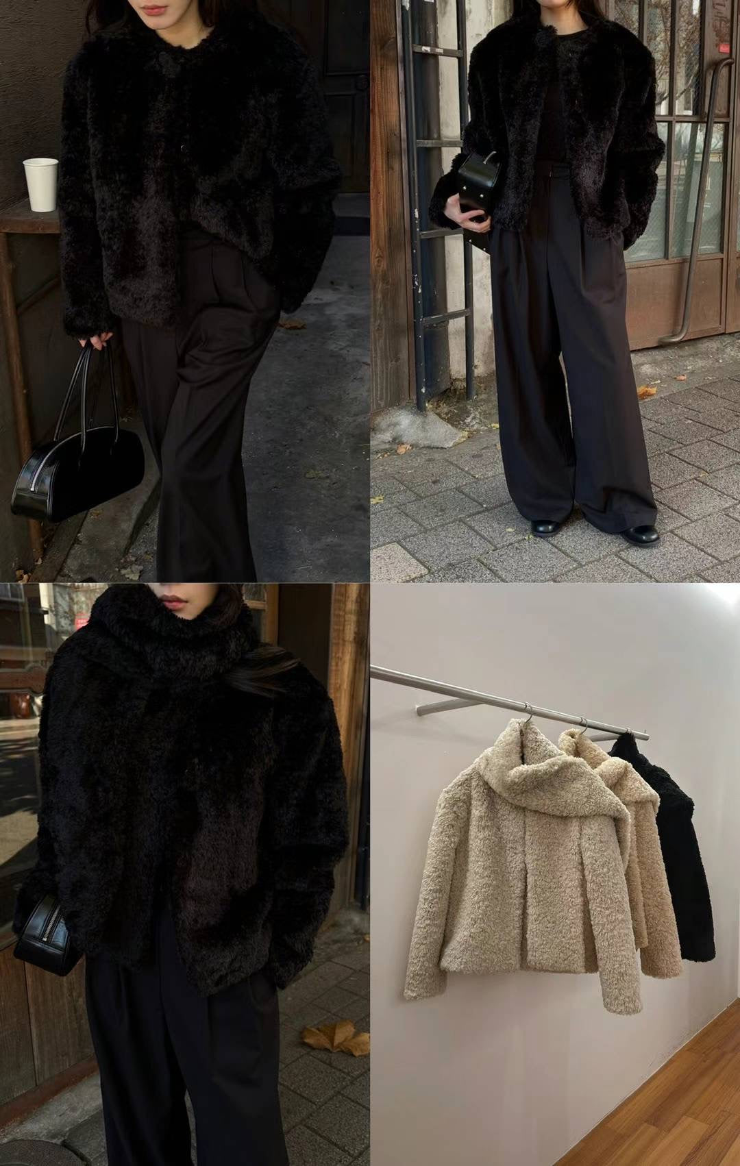 Rosaline Fur Coat with Scarf (3 Colors)