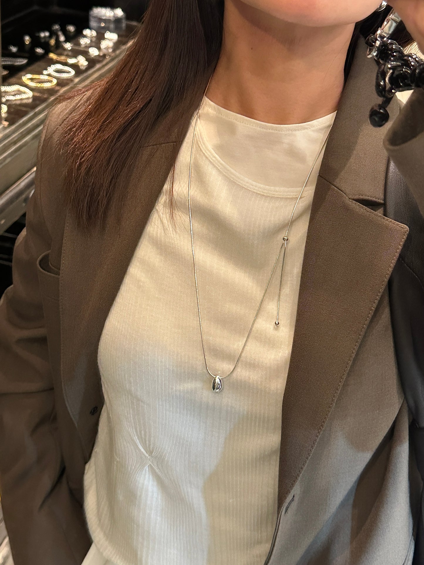 Waterdrop Sliver Plated Necklace
