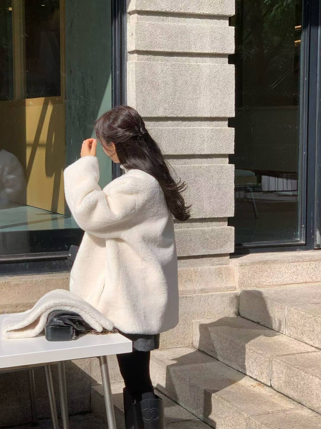 Serafine Coat with Muffler