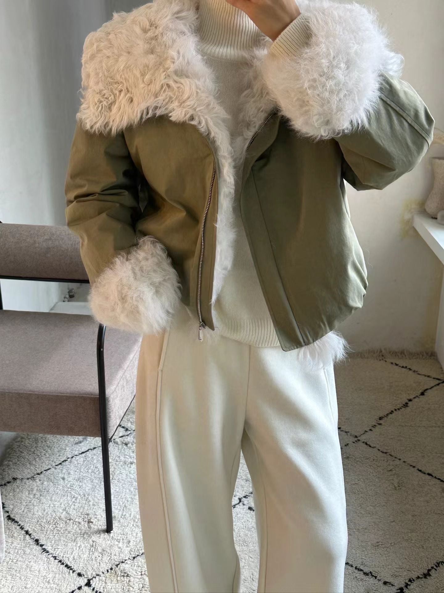 Wintery Goose Down Jacket 【羊毛領鵝絨羽絨】