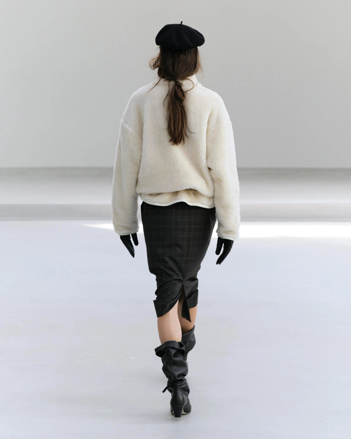 Check Midi Skirt - image 3