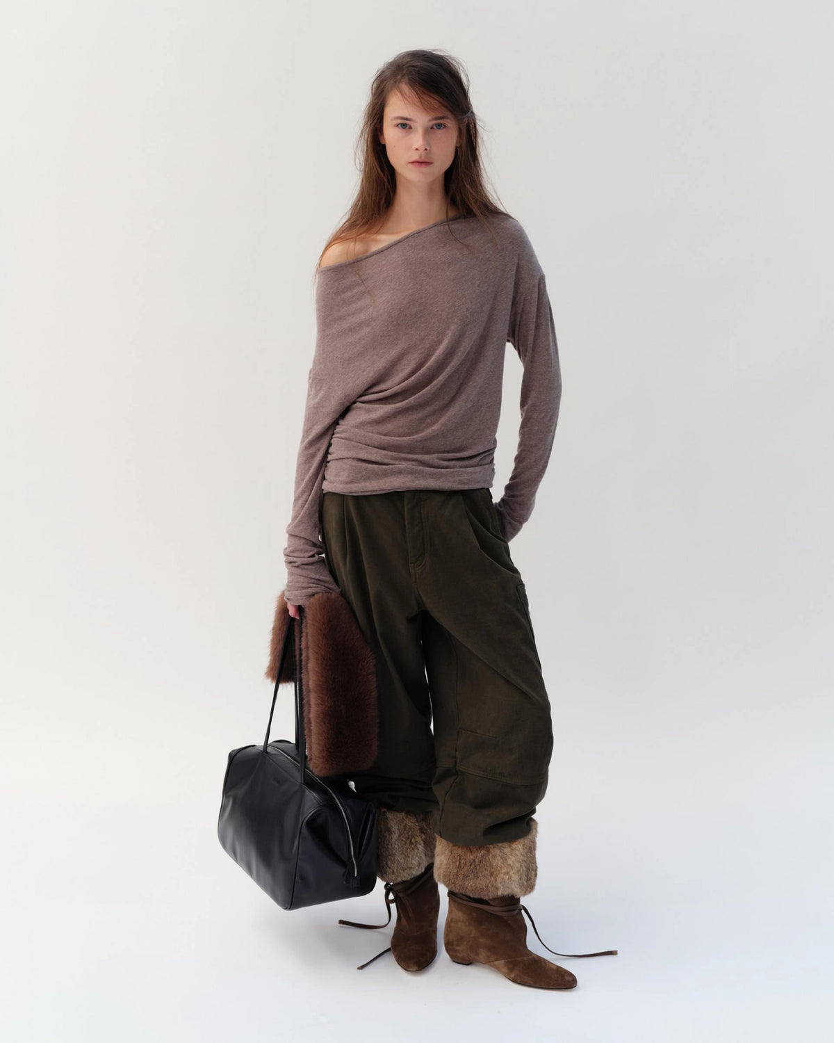 Boatneck Drape Tee (4 Colors) - image 1