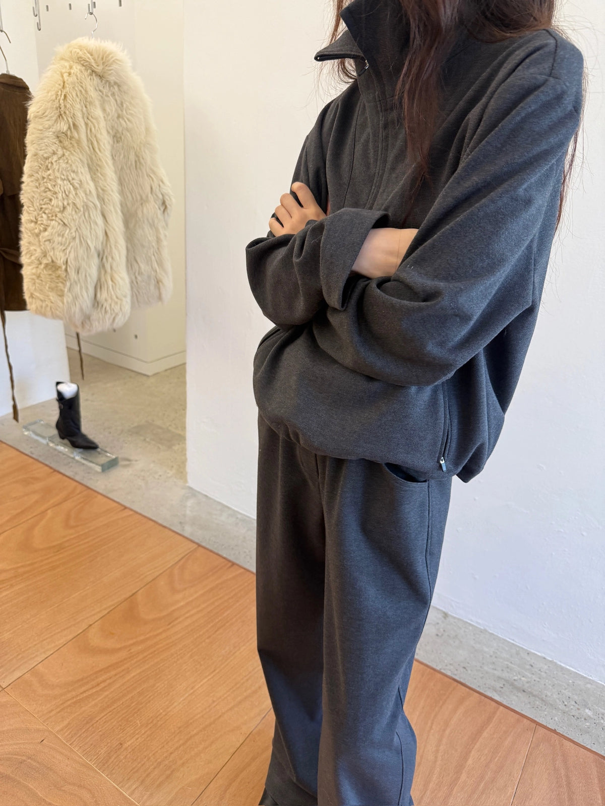 Hering Brushed Pants model photo