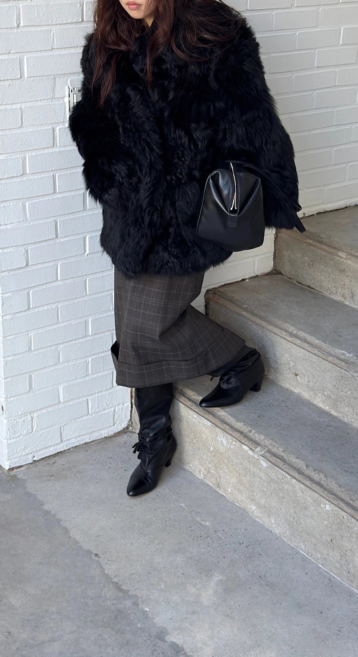 Check Midi Skirt model photo