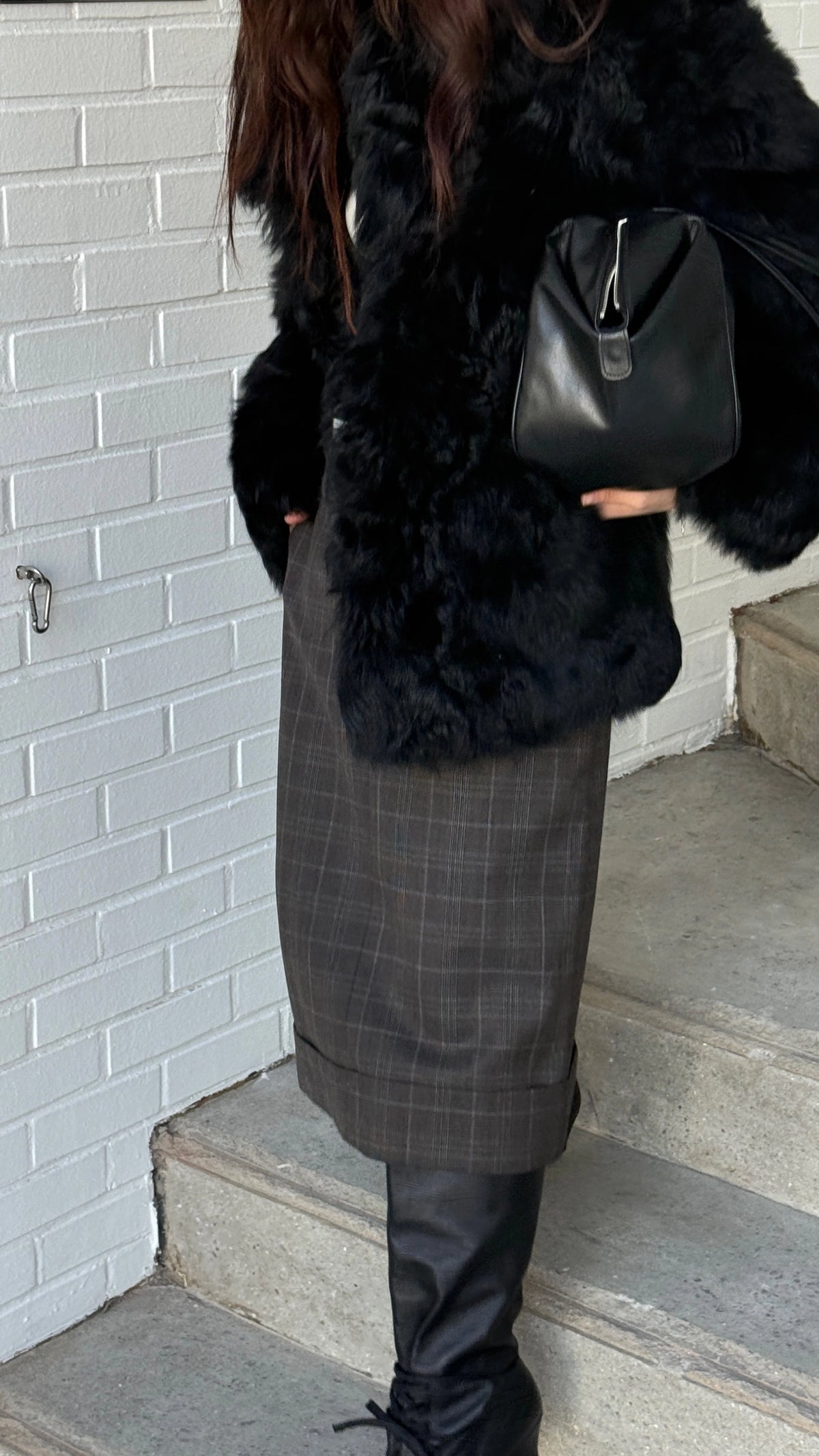 Check Midi Skirt model photo