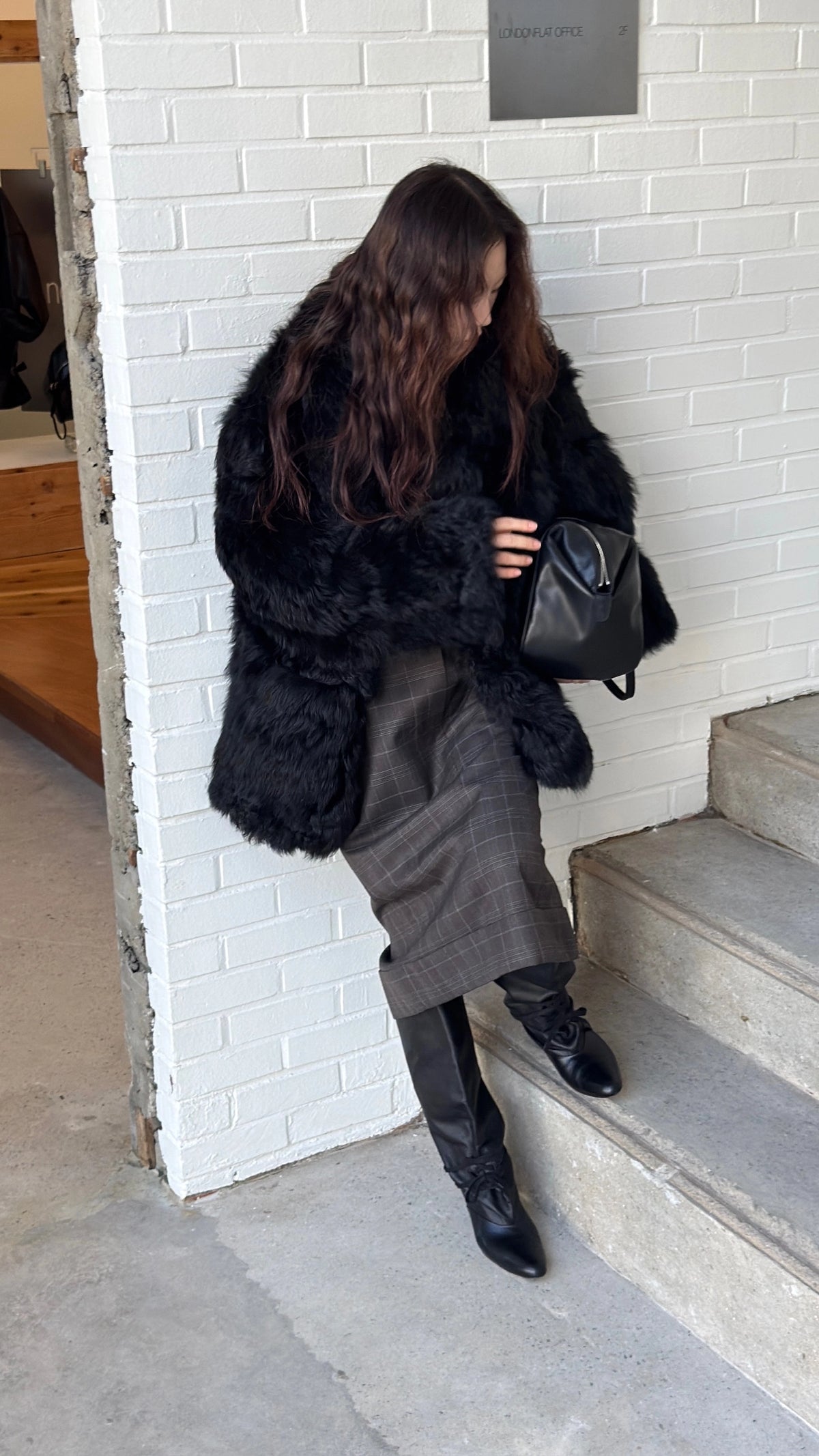 Check Midi Skirt model photo