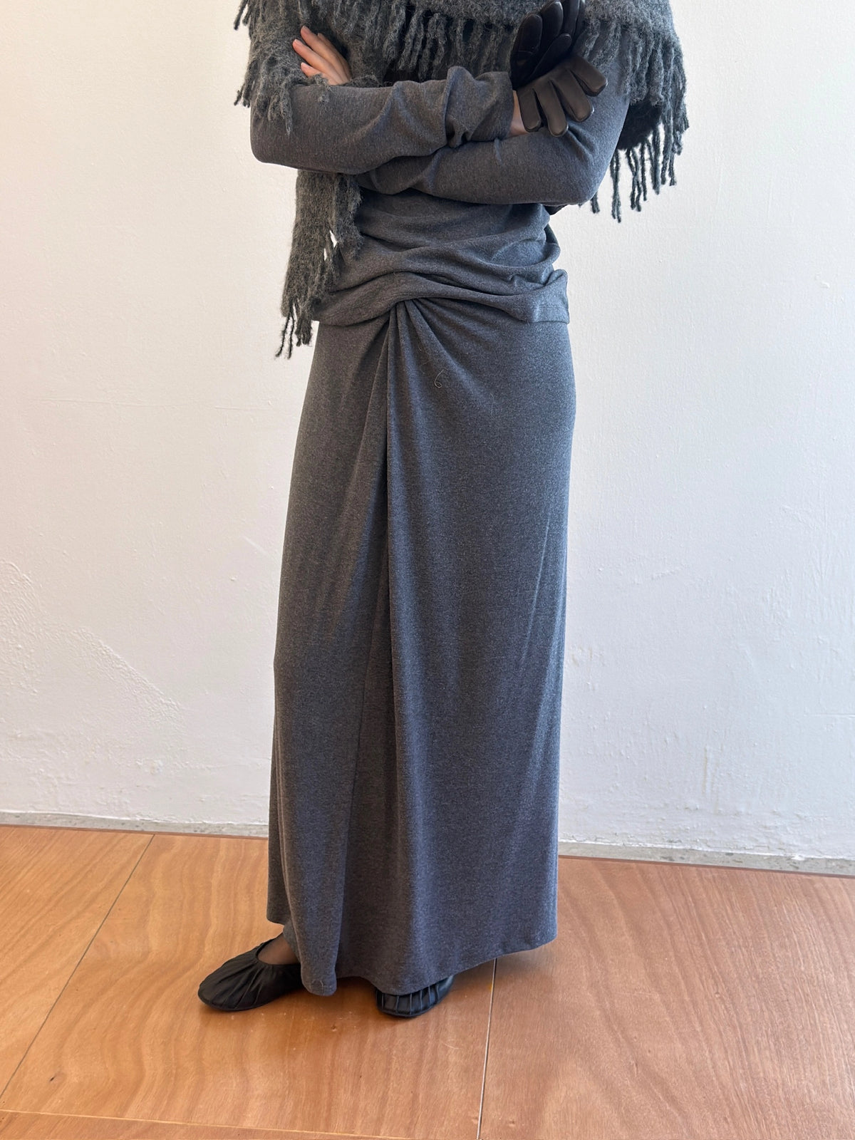 Angora Twist Tee (2 Colors) model photo