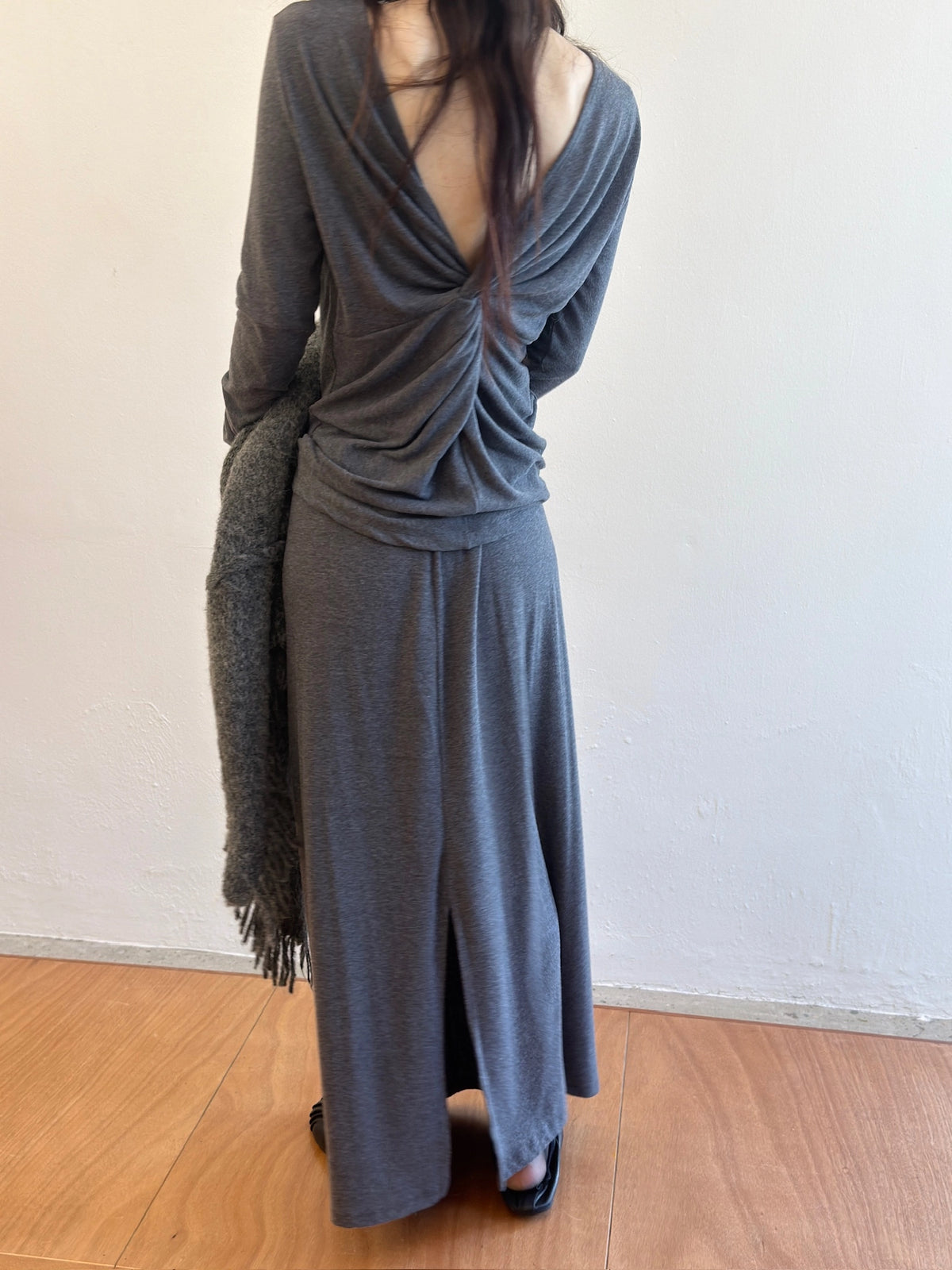 Angora Twist Tee (2 Colors) model photo